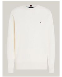 Tommy Hilfiger - Pull MW0MW21316 CRE NECK-AEF CALICO - Lyst