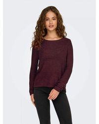 ONLY - Sweat-Shirt 15113356 Geena-Cabernet - Lyst
