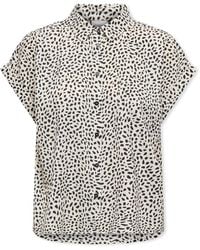 ONLY - Blouses Noos Hannover Life Shirt - Cloud Dancer/Black Grap - Lyst