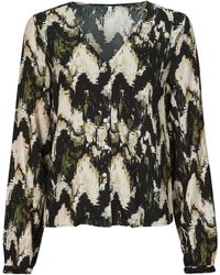 ONLY - Camicetta Onljessie Fr L/S Button Top Cs Ptm - Lyst