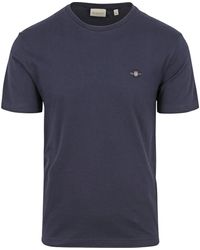 GANT - T-shirt T-shirt Shield Logo Marine - Lyst