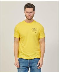Suns - T-shirt T-shirt à col rond en coton avec logo multiple - Lyst