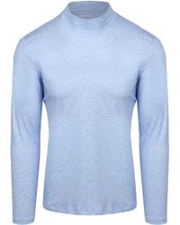 DESOTO - T-shirt Turtleneck Pull Bleu Clair - Lyst