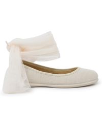 Pisamonas - Ballerines Ballerines Lin Bracelet Nœud Tulle - Lyst