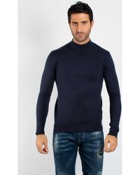 Hollyghost - Pull Pull fin col Cheminée YY05 - Navy - Lyst