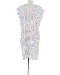 Des Petits Hauts - Robe Courte Robe En Lin Blanche - Lyst