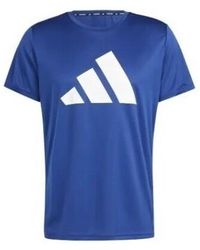 adidas - T-shirt TEE SHIRT RUN IT - DKBLUE - S - Lyst