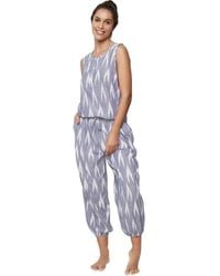 Selmark - Pyjamas / Chemises de nuit Pyjama pantacourt débardeur HOMEWEAR P101 - Lyst