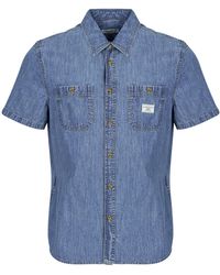 Guess - Camicia A Maniche Corte Regular Ss Denim Shirt - Lyst