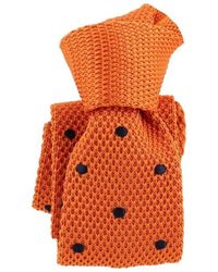 Clj Charles Le Jeune - Cravates et accessoires Cravate tricot Preppy a pois - Lyst