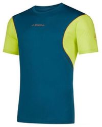La Sportiva - T-shirt T-shirt Resolute Storm Blue/Lime Punch - Lyst