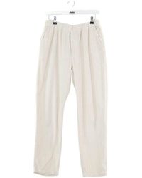 American Vintage - Pantalon Pantalon droit en coton écru - Lyst