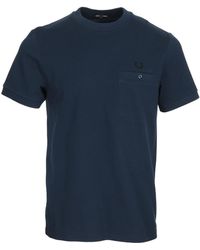 Fred Perry - T-shirt Pocket Detail Pique Shirt - Lyst