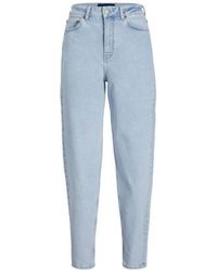 JJXX - Pantalon Lisbon Mom Jeans - Light Blue Denim - Lyst