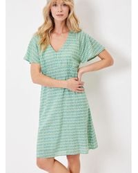 La Fiancee Du Mekong - Robe courte Robe ajustée voile de coton bio imprimée JOSEFA - Lyst