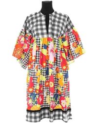 Manoush - Robe courte Robe en coton multicolore - Lyst