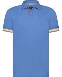 State Of Art - T-shirt Polo Piqué Plain Bleu - Lyst