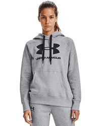 Under Armour - Sweat à Capuche avec Logo Rival Fleece Sweat à Capuche Steel Medium Heather/Black/ - Lyst