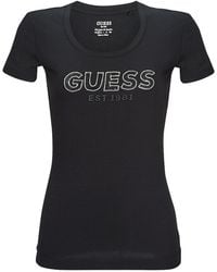 Guess - T-shirt Korte Mouw Ss Rn Mesh Logo Tee - Lyst
