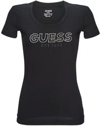 Guess - T-Shirt Ss Rn Mesh Logo Tee - Lyst