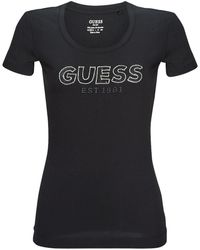 Guess - T-shirt SS RN MESH LOGO TEE - Lyst