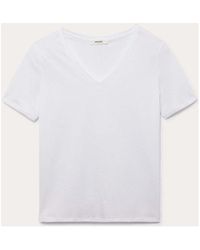 Promod - Blouses T-shirt uni col V éco-conçu - Lyst