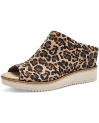 Tamaris - Sandales Mule , Cuir, Talon compensé - 2720025 - Lyst