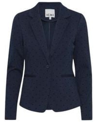 Ichi - Manteau VESTE IHKATE PRINT BL16 - BLUE - S - Lyst