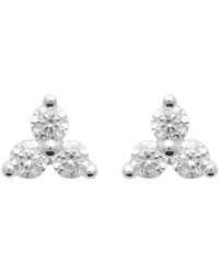 Brillaxis - Boucles oreilles Puces d'oreilles argent rhodié 3 oxydes - Lyst