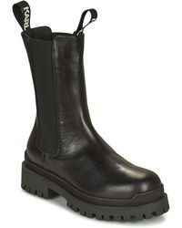 Boots zephyr midi gore Karl Lagerfeld en coloris Noir | Lyst
