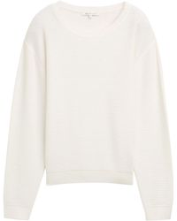 Tom Tailor - Pull Sweat Structure Ecru - Lyst