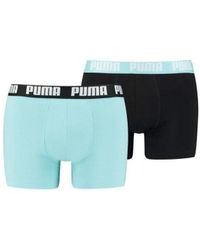 PUMA - Boxers Lot de 2 Boxers Coton BASIC Noir Bleu - Lyst