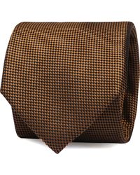 Suitable - Cravates et accessoires Cravate Cognac Soie - Lyst