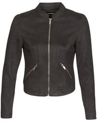 Vero Moda Leren Jas Vmsummersiv - Zwart