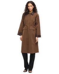 Vila - Manteau Hella Long Jacket - Coffee Bean - Lyst