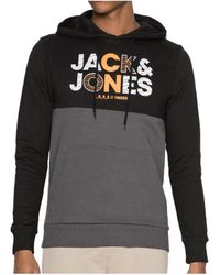 Jack & Jones Sweater Sweatshirt À Capuche Oscar in het Bruin gym en workout voor heren Hoodys Dames Kleding voor voor heren Kleding voor sport 