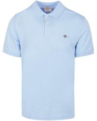 GANT - T-shirt Shield Piqué Polo Fresh Blue - Lyst
