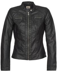 ONLY - Leren Jas Bandit - Lyst