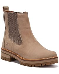 timberland womens ellis street chelsea boots taupe grey