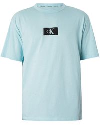 Calvin Klein - Pyjamas / Chemises de nuit T-shirt de détente à logo carré - Lyst