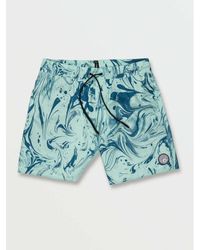 Volcom - Maillots de bain Bañador Center Print Trunk 17 - Bottle Gree - Lyst
