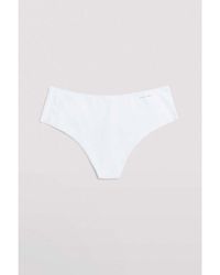Ysabel Mora - Culottes & Slips String Haut Contrôle Aux Finitions Blanches Invisibles - Lyst