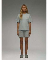 saē paris - T-shirt T-shirt Era gris chiné / rayures bleues - Lyst