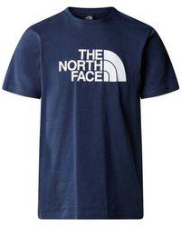 The North Face - T-shirt Easy T-Shirt - Summit Navy - Lyst