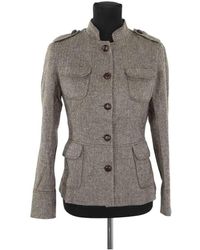 Sandro - Veste Veste en laine marron - Lyst
