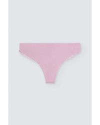 Ysabel Mora - Strings Précommande String Coton Découpé Au Laser Avec Dentelle - Lyst