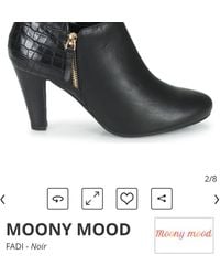 Moony Mood - Boots Bottines Noires À Talons - Lyst