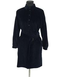 Max Mara - Robe Robe en coton bleue - Lyst
