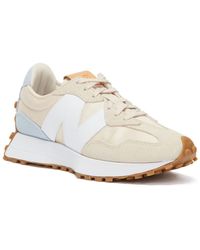 New Balance 327 Calm Trainers in Taupe (White) - Lyst
