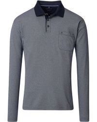 CASA MODA - Polo Polo Manches Longues Structure - Lyst